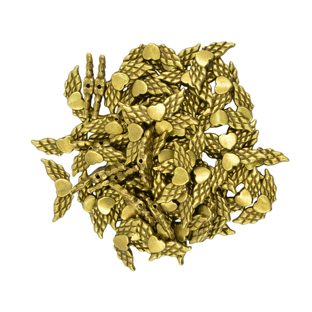 50 pieces angel wing shaped pendant clasps for DIY jewelry making