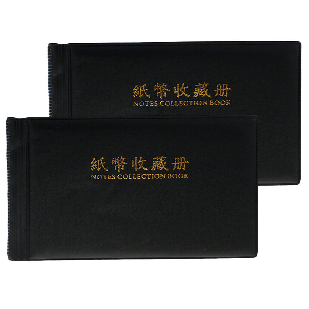Set of 2pcs Numismatic Album Collection of Banknotes Papers Ancient Coins 30