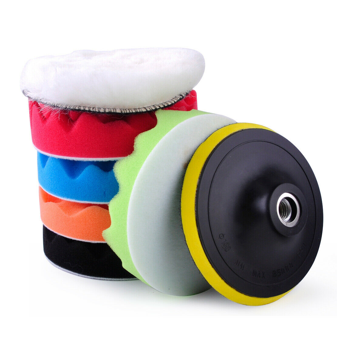 7x7" Polishing Waxing Buffer Sponge Pads Kit for Car Vehicle Polisher An
