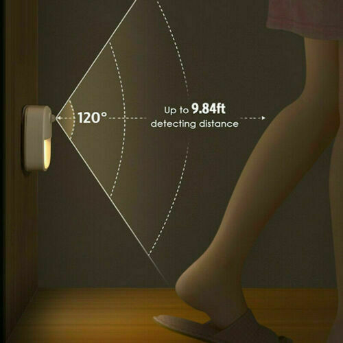 3PC LED PIR Infrared Motion Sensor Wireless Night Light Cabinet Stair Lamp