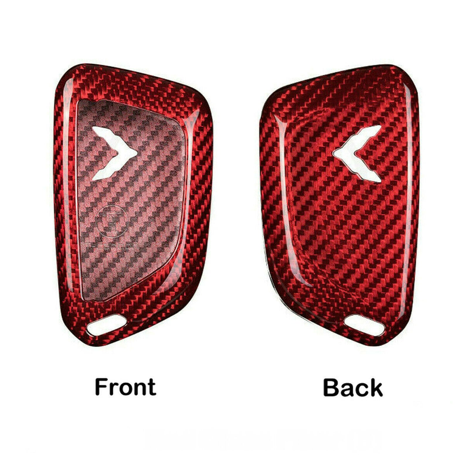 For Chevrolet Corvette C8 Coupe Real Carbon Fiber Car Remote Key Cover Fob-Case