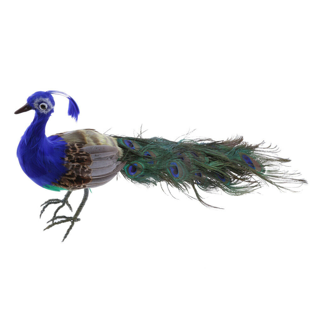 Artificial Colorful Luminous Peacock Birds Flowers Crafts Photo Party Wedding