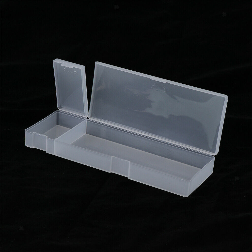 Plastic Pencil Box School Pencil Case Storage Office Tabletop Supplies White
