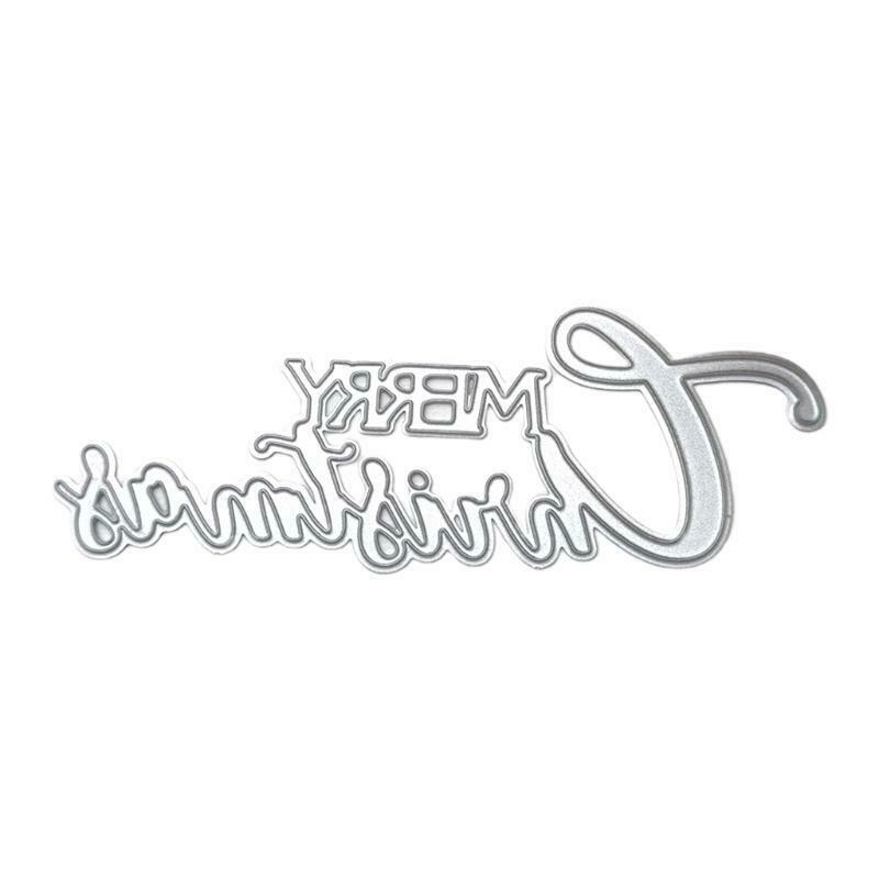 Merry Christmas Letter Metal Cutting Dies DIY Scrapbooking Embossing Stencil
