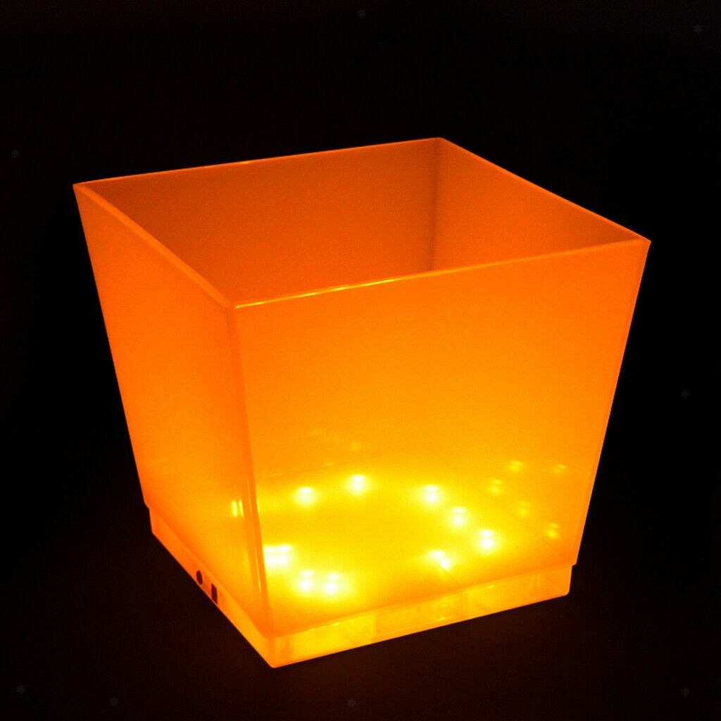 LED Luminous Ice Bucket Beer Wine Whisky Cooler Barrel 10L for Club Bar Party