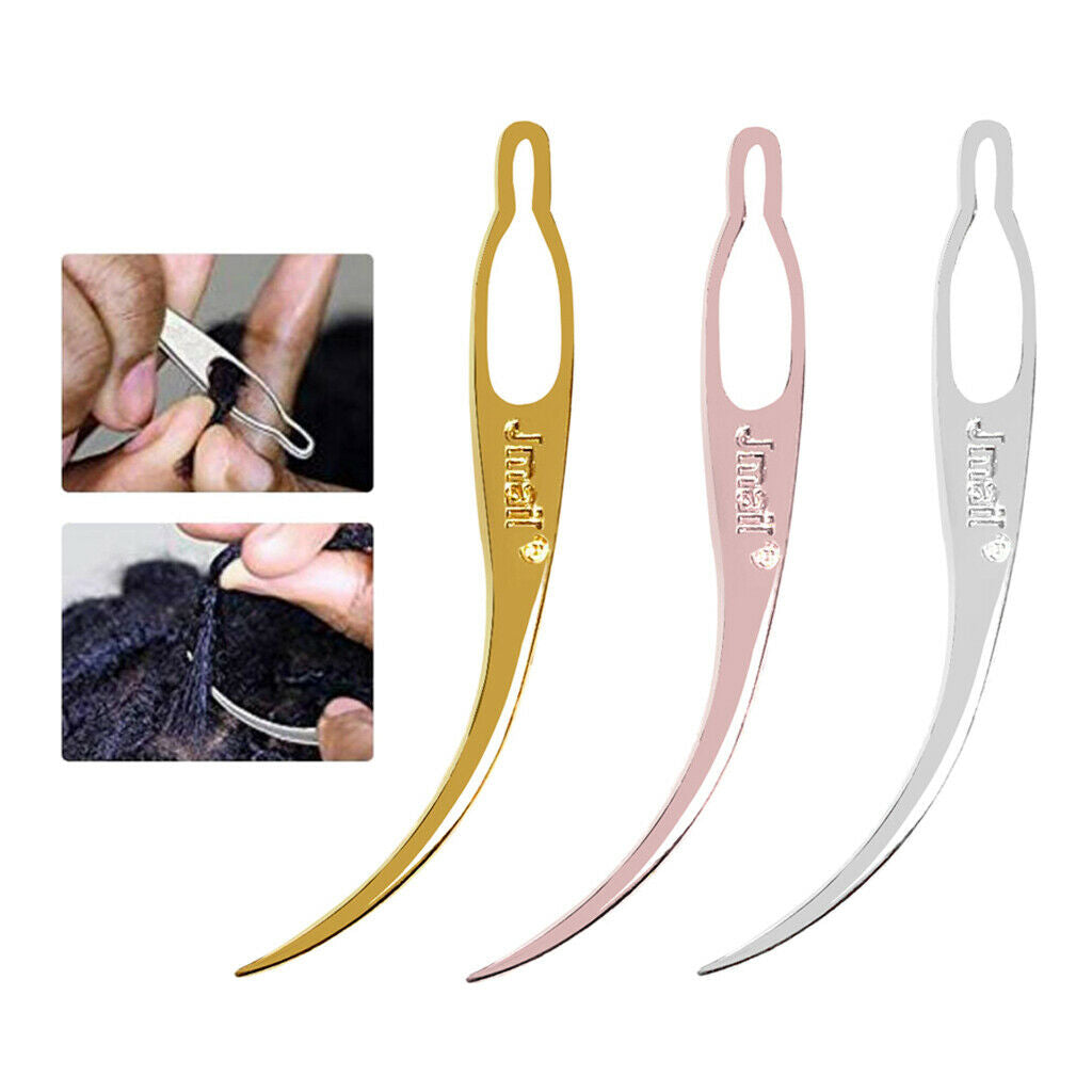 3 Pieces Dreadlocks Tools Craft Needle Crochet Hair Interlocking Decor 3"