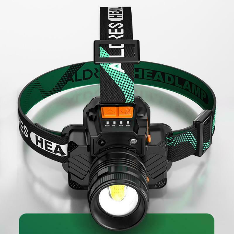 LED Head Torch Headlight Sensor Headlamp USB Rechargeable Outdoor Night Fishing