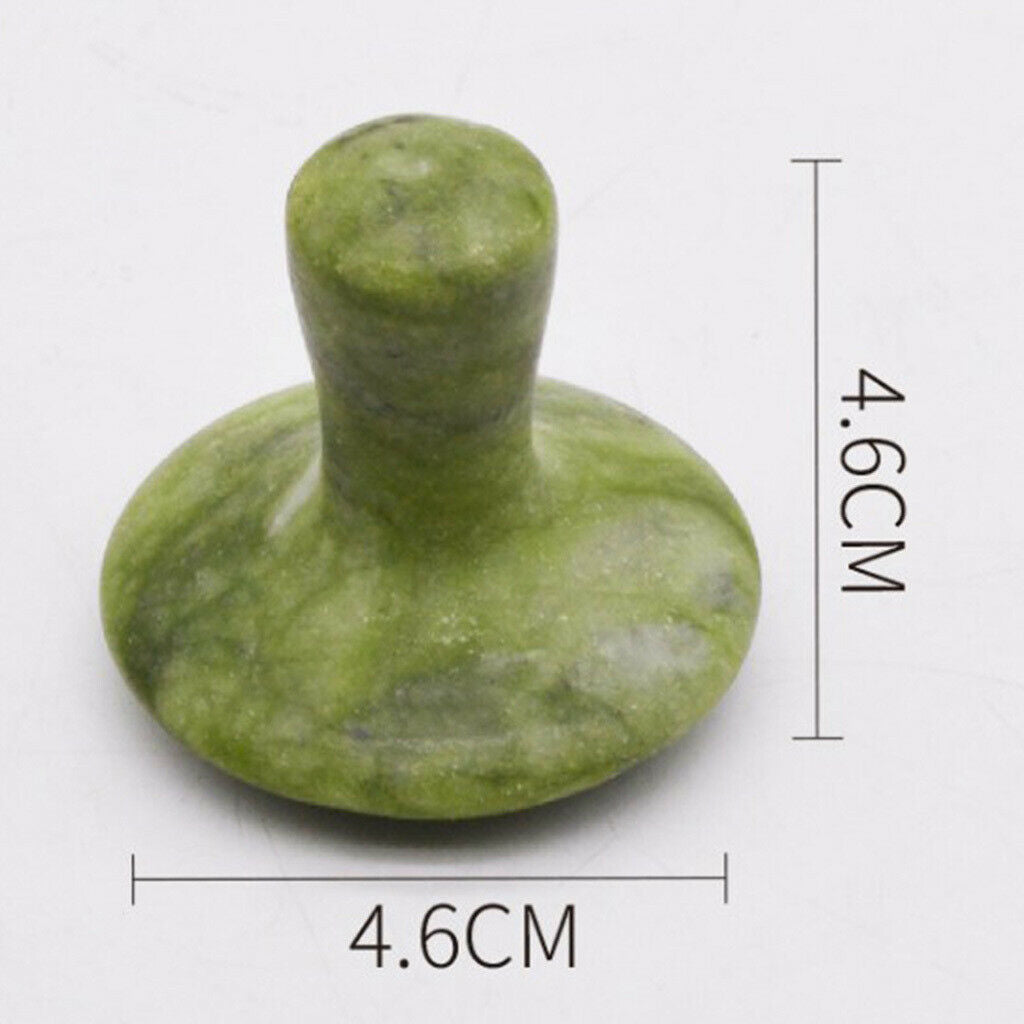 2x Mushroom Natural Jade Massage Stone Gua Sha Tool Set for Body Face Neck Foot