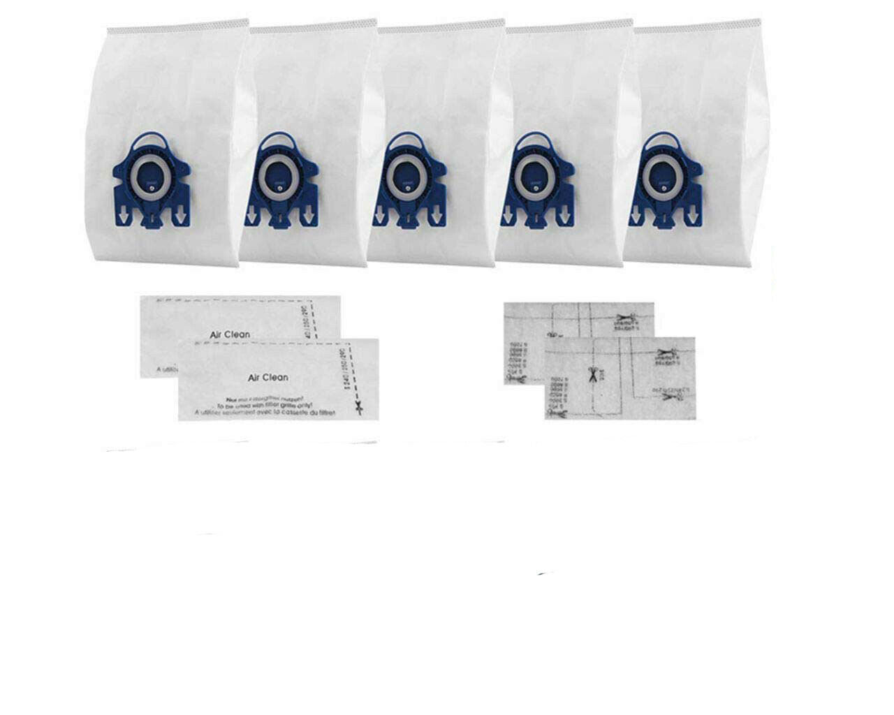 5pcs Vacuum Dustbags Bags + Filters For Miele G&N GN C3 C1 C2 S2000 S5000 S8000