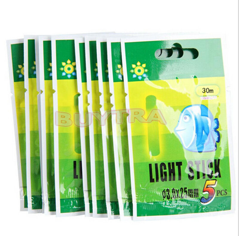 50 Pcs Night Fluorescent Float Lightstick Glow Stick for Fishing_viRDD