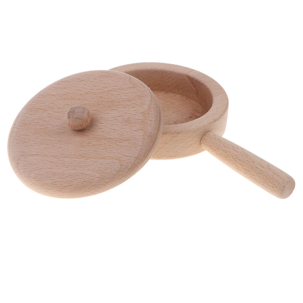Wooden Frying Pan Set Kids Kitchen Imagination Kids Play Role Play