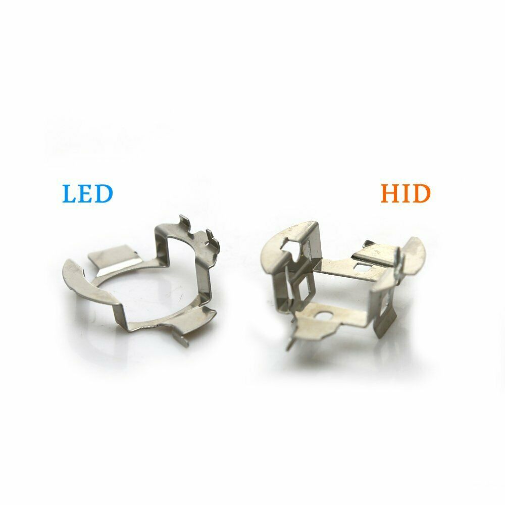 2pcs Auto HID Bulb Holder Adapter Headlight Headlamp Metal Retainer Clip H7 H022