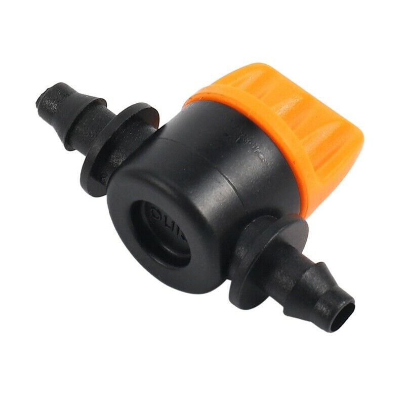 1X(Mini Valve With 4/7Mm Hose Garden Irrigation Barbed Water Flow Control Valv4)