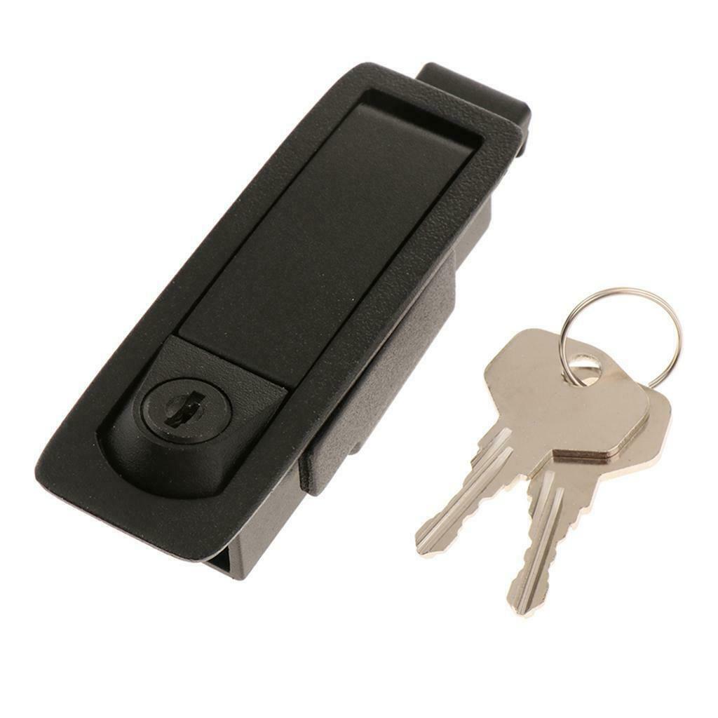 Cabinet Door Metal   up Plane Cam Lock Black with 2 Keys 105x35x25mm