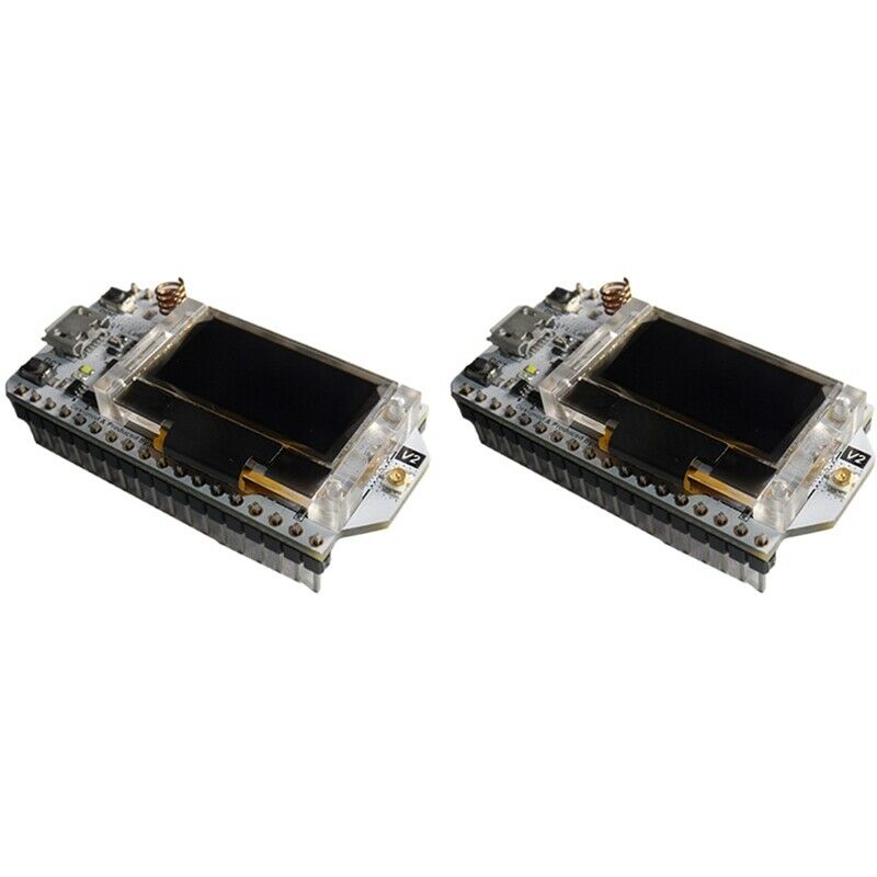 2X(2Pcs 868-915MHz SX1276 ESP32 LoRa 0.96 Inch Blue OLED Display Bluetooth F1B3)