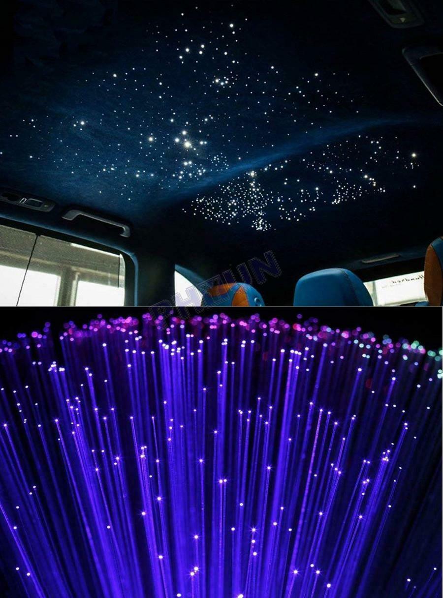 100x 3 Meters Fiber Optic Cable for Car Star Ceiling Fiber Optic Cable End Glow