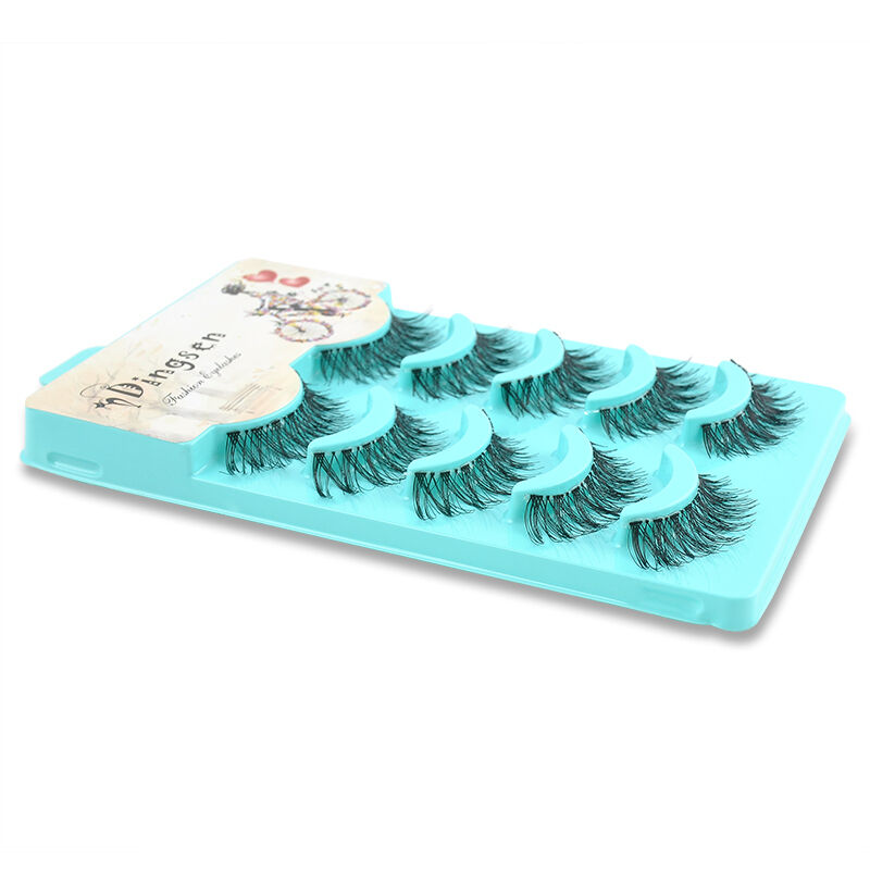 5-Pairs Natural Messy Cross Eye Lashes Makeup Long Soft Black False Eyelashes
