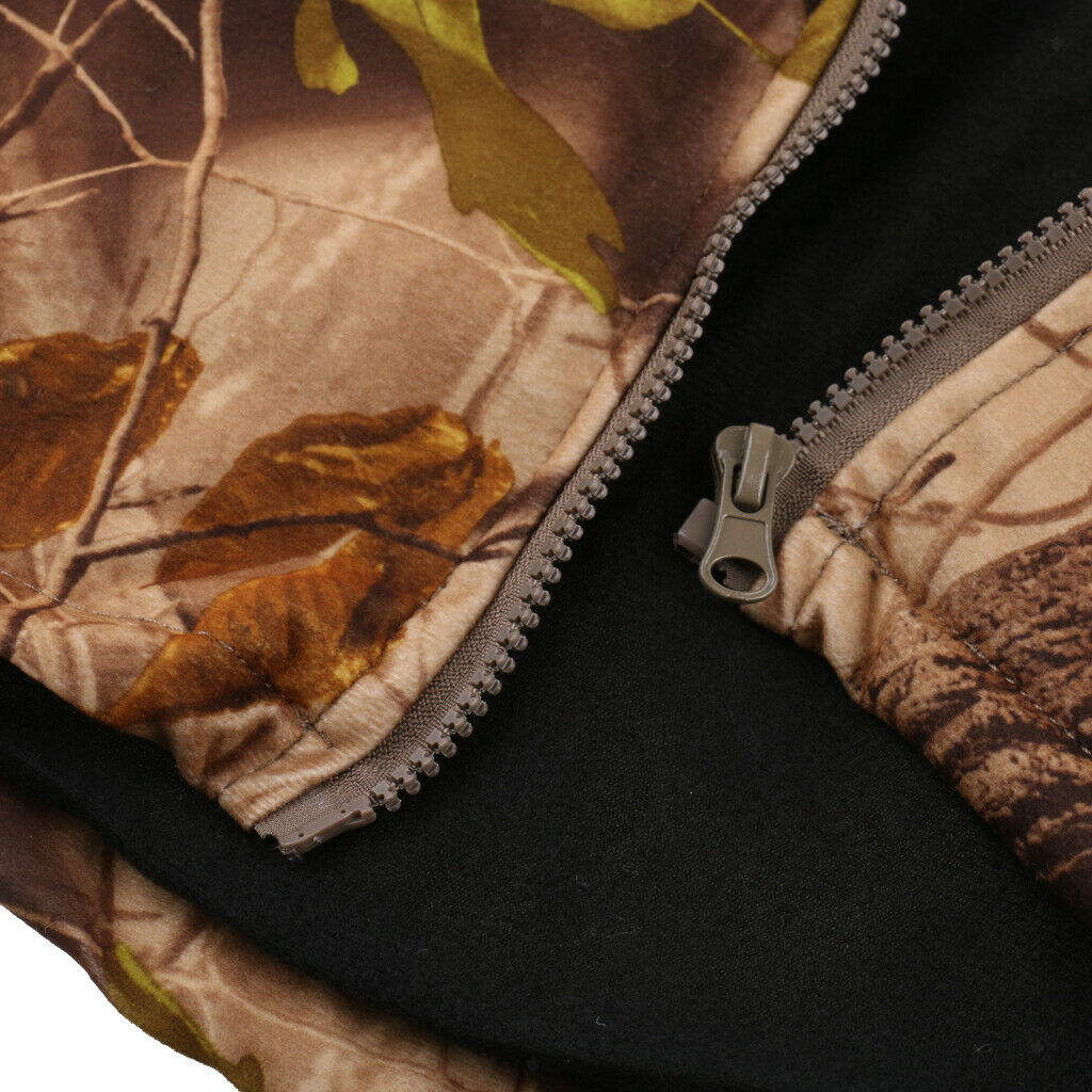 Men's Thermal Soft Fleece Camo Vest for Outdoor Hunting Hiking Climbing