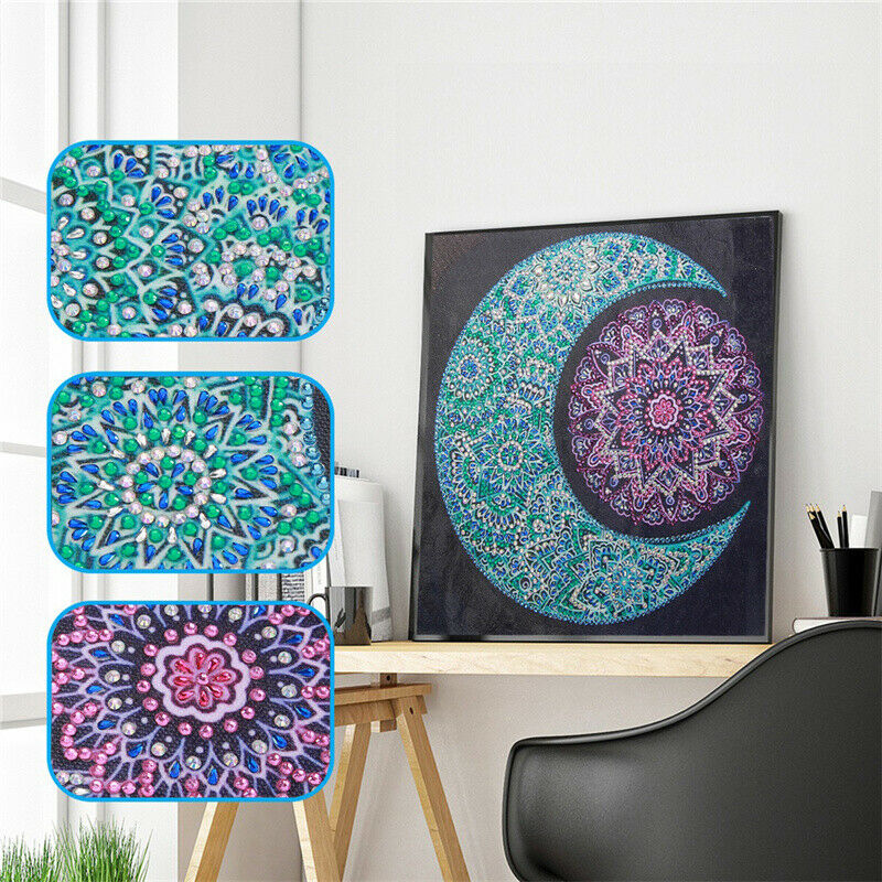 Special Shaped Diamond Painting Moon DIY Diamond Embroidery Art Kits Home Decor
