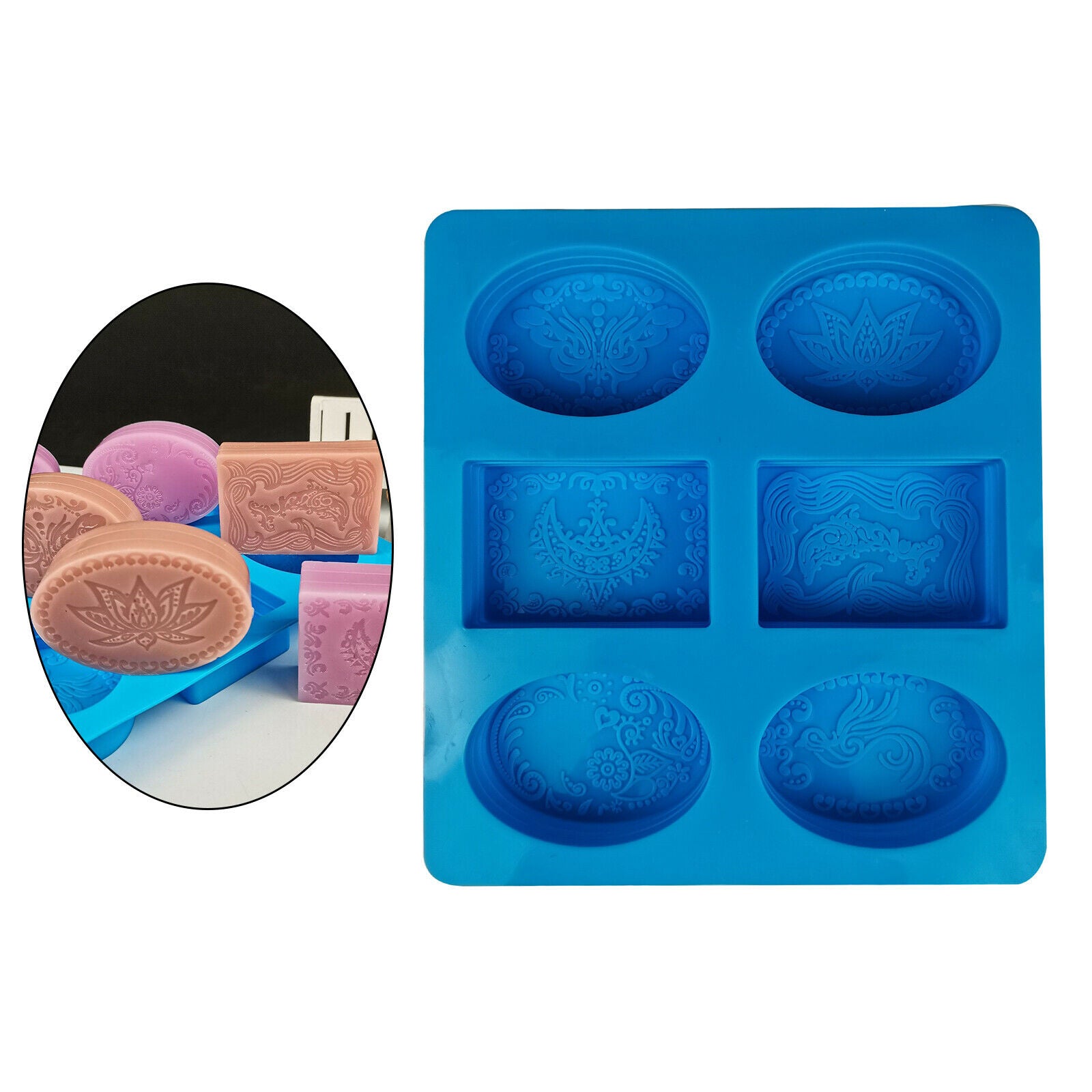Silicone Soap Mold for Soap Making Craft Cake Baking Muffin Brownie BPA Free
