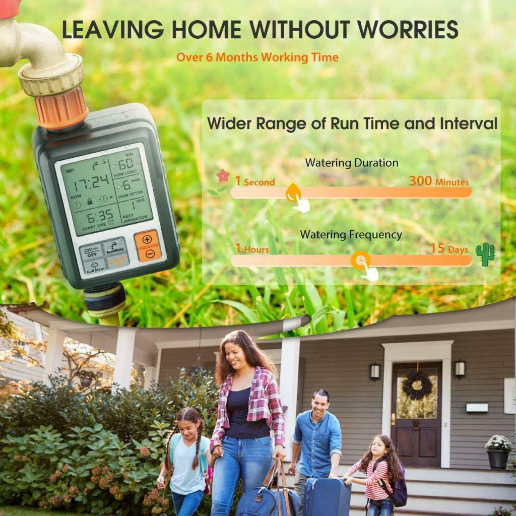Programmable Water Timer Watering System Sprinkler Timer for Garden Lawn