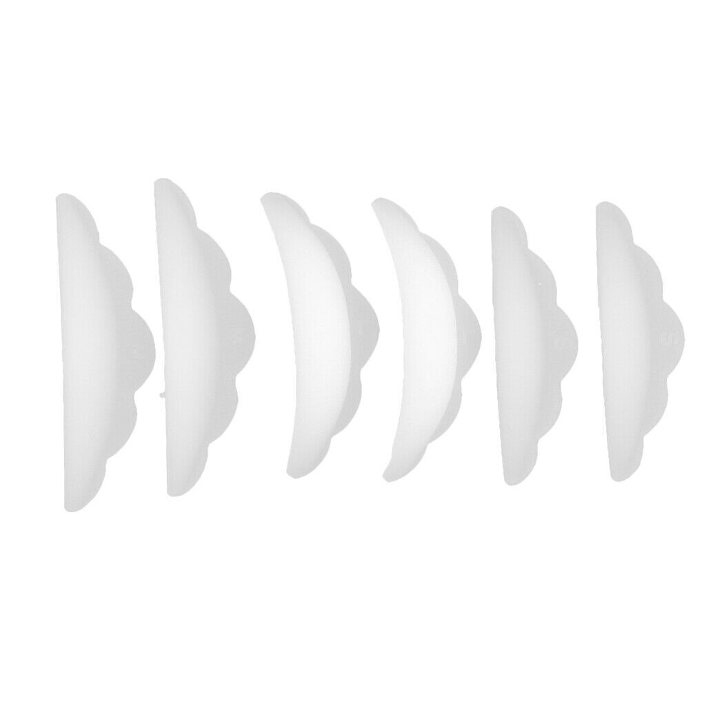 3 Pairs Soft Eyelash Extension Perm Pads Under Eye Shield Protector Guard White