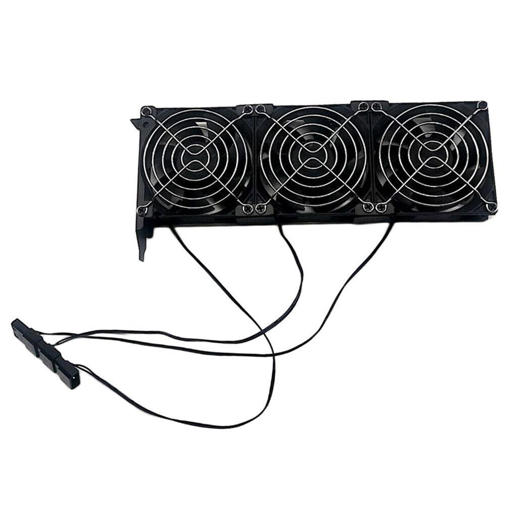 Quiet Graphic Card Triple Fans PCI Slot Bracket VGA Radiator Cooling System