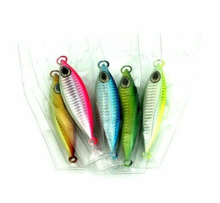 5x Micro Jigs Butterfly Metal Jig Luminous Fishing Lures 30g Snapper Slow Luress