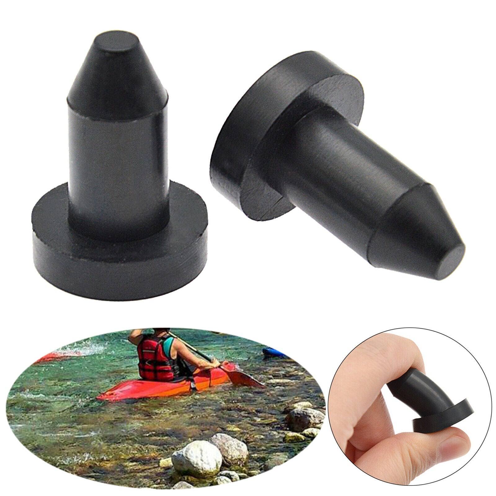 2pcs Kayak Drain Plugs Stoppers for Sun Dolphin   8SS   8 Replaces
