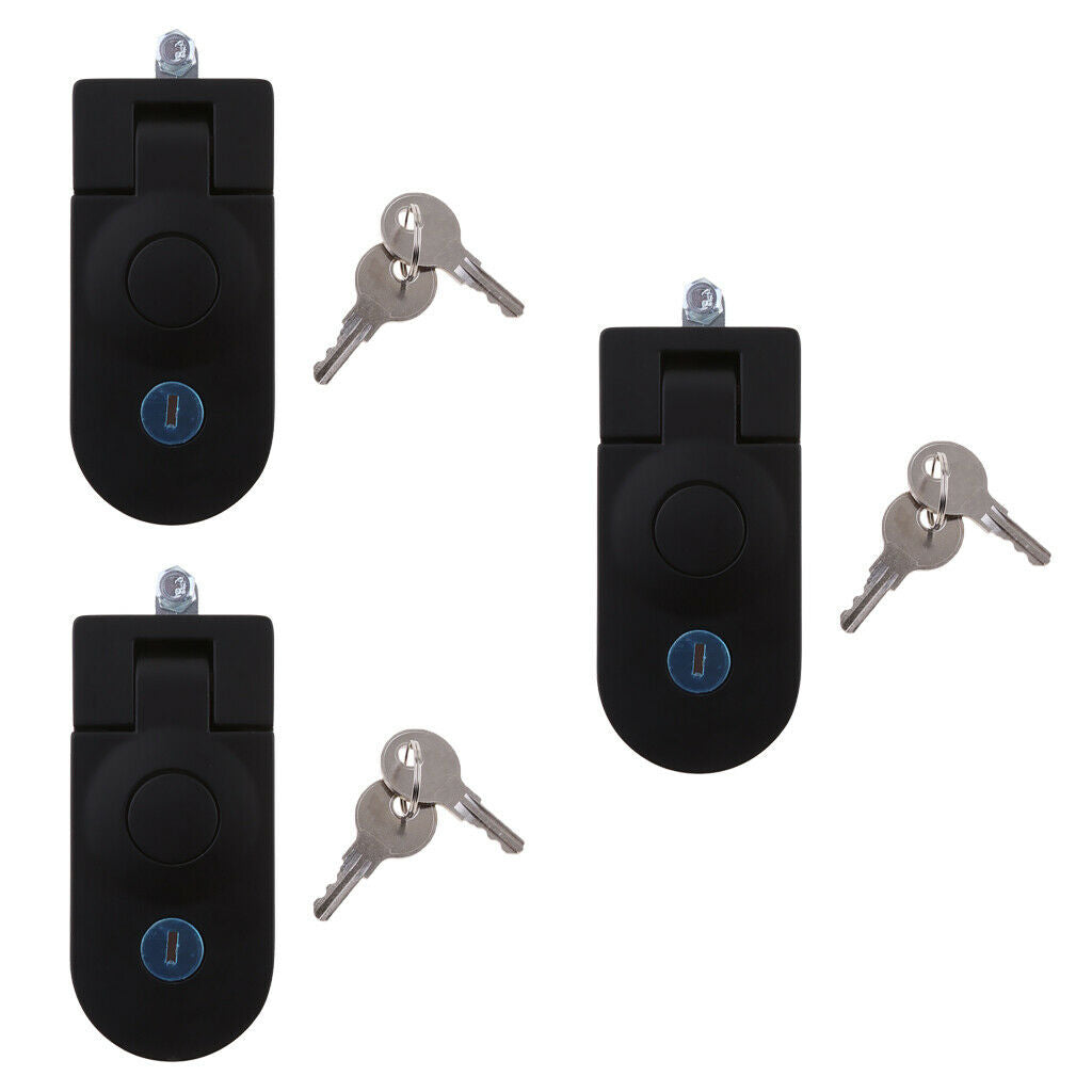 3x Trailer Toolbox Latch Compression Lever Lock with Keys for Camper RV Truck