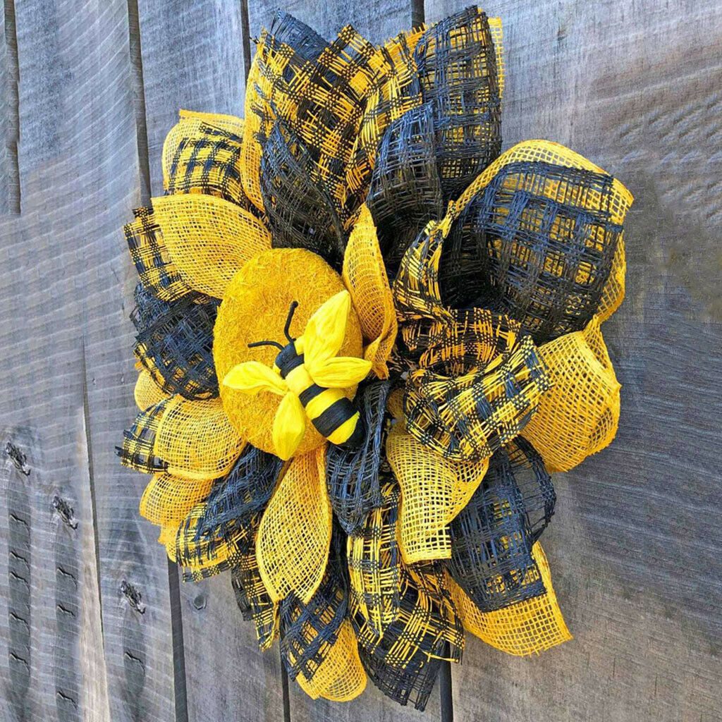 Silk Hanging Artificial Wreath Pendant Garland Door Farmhouse Wall Decor