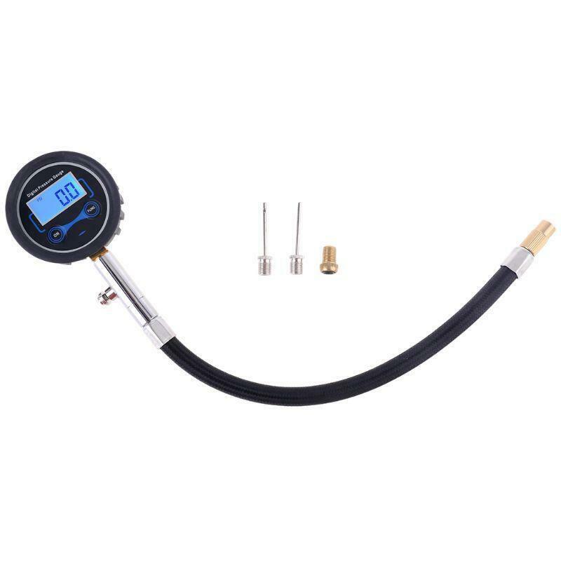 Digital Tire Pressure Gauge 200 Psi with Adapter Kit for Car Bike Motorcycle