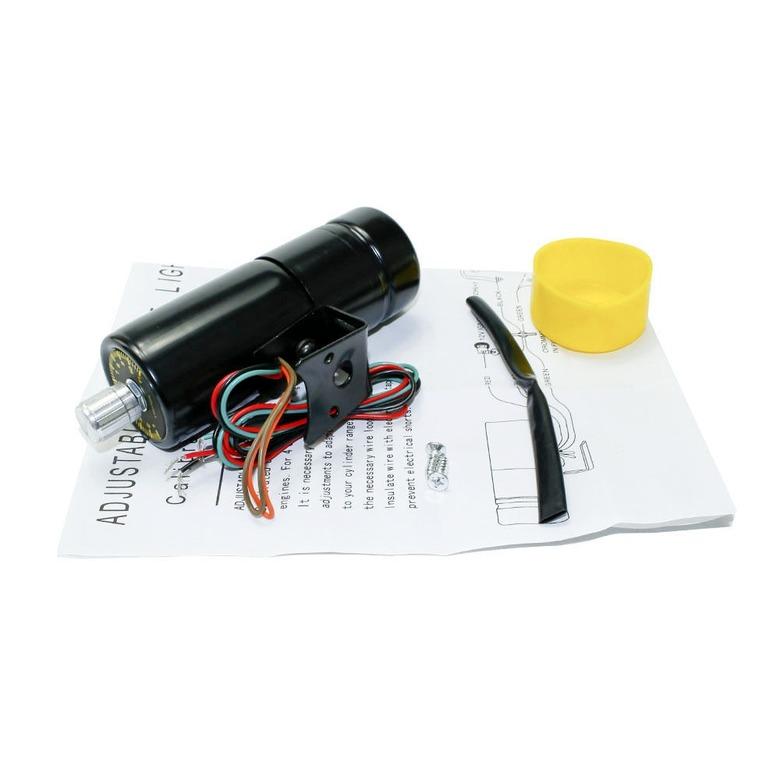 Adjustable 1000-11000 RPM Tachometer Alarm Lamp Tacho Gauge Shift Light - Bu LED