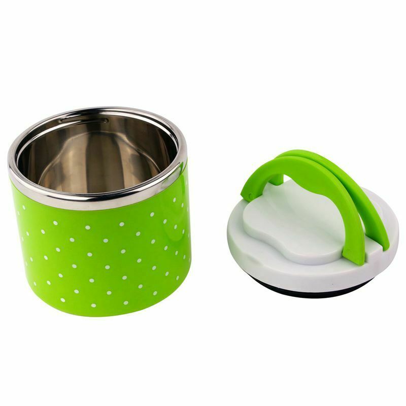 1X(1Layers Thermal Bento Lunch Box Thermos For Food Stainless Steel Insulati1Q4)
