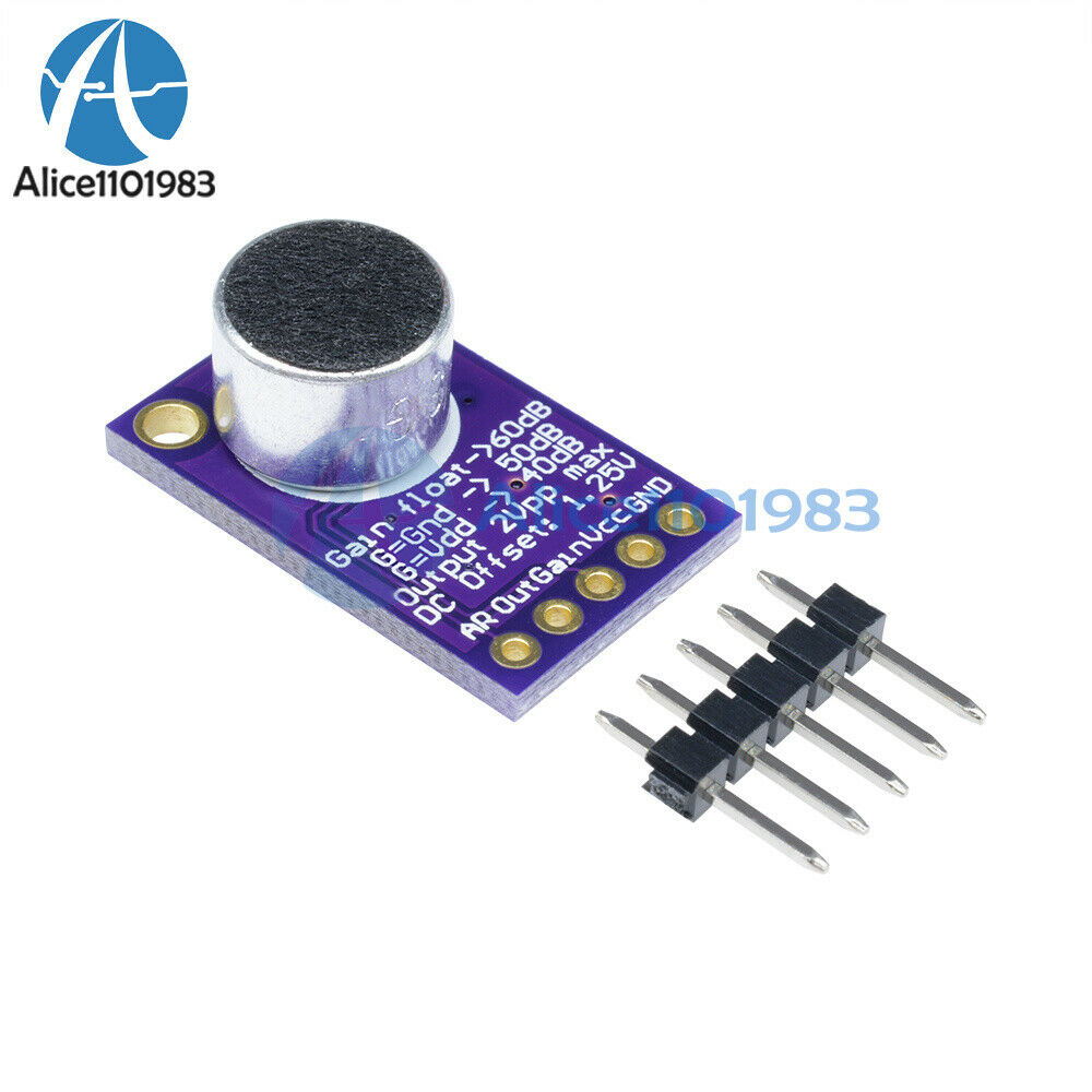 2PCS MAX9814 Microphone AGC Amplifier Board Module Auto Gain Control for Arduino