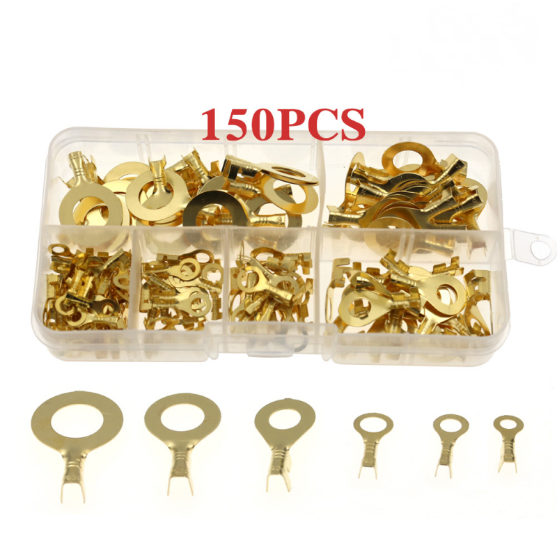 150Pcs Ring Waterproof Terminal Cable Lug Ring Terminal M3-M10 Connector