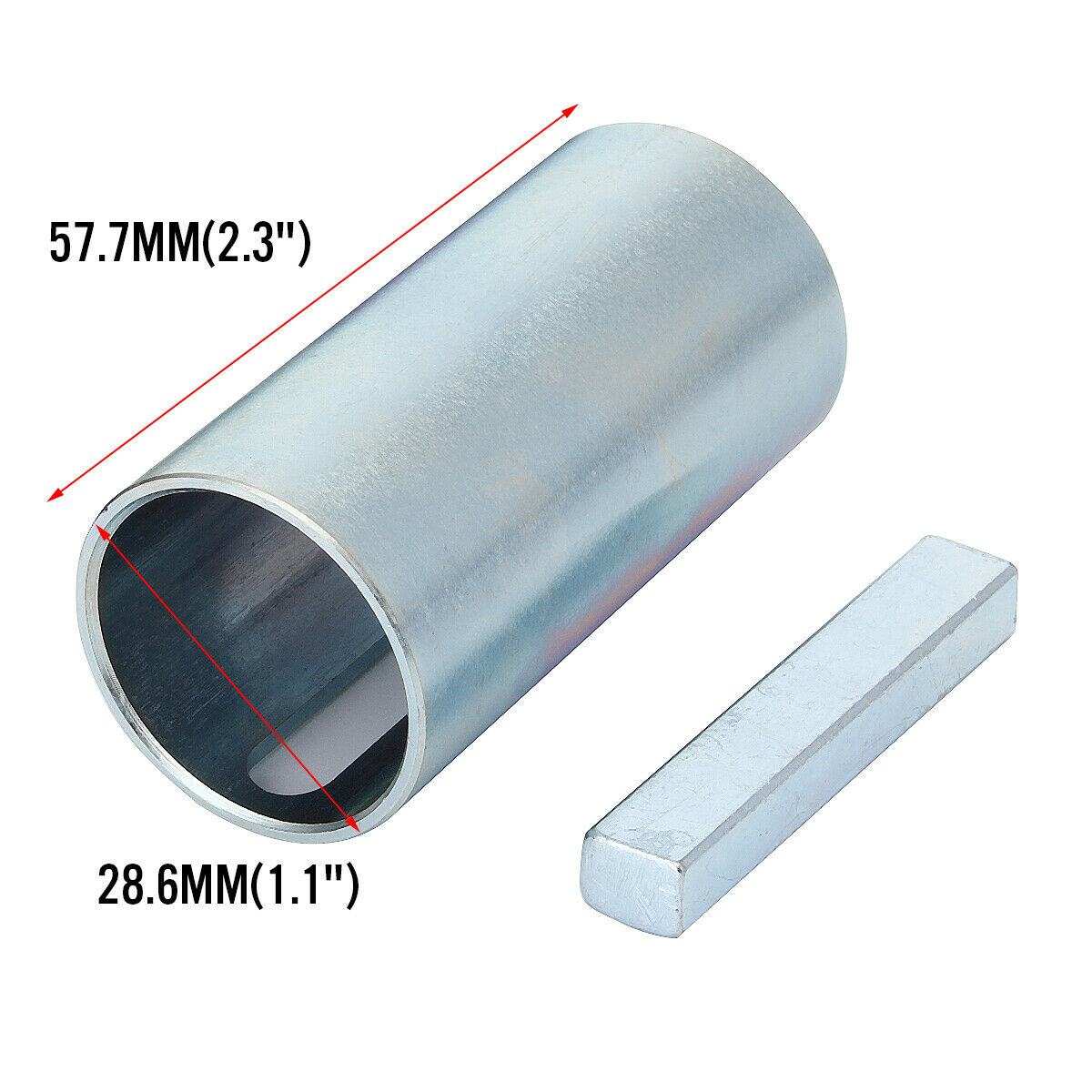 1â€ to 1-1/8'' inch Gas Engine Pulley Crank Shaft Sleeve Adapter 1/4'' Step  â¤