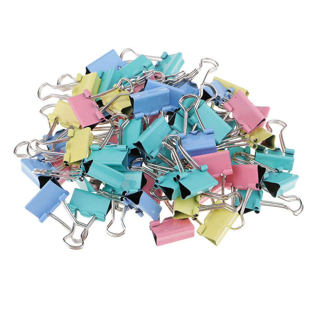 60Pcs Paper Clamps Foldback Clips for Office Schools Kitchen Home Usage