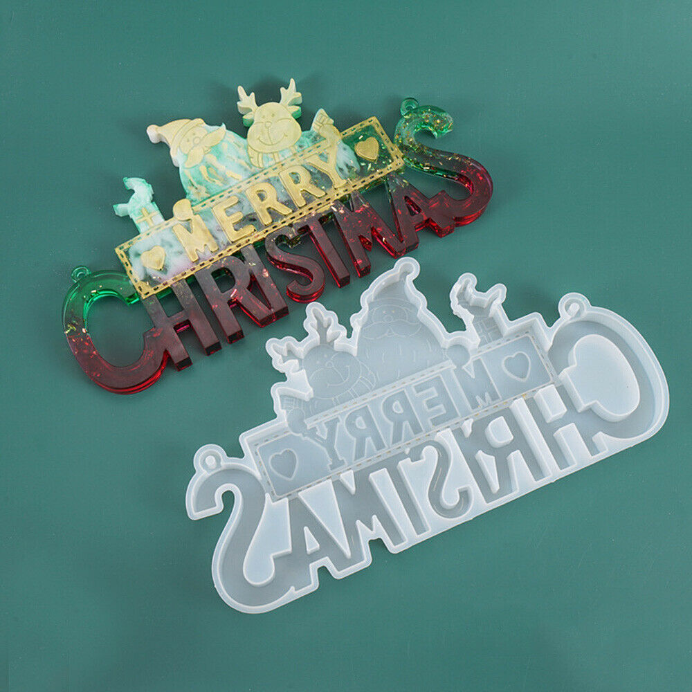 Santa Claus Christmas Letter Epoxy Silicone Mold DIY Handwork Mould Craft Decor