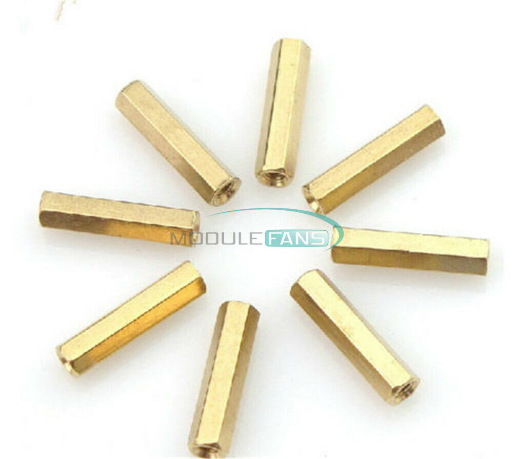 10PCS M3 12mm BrassPCB Boards Hex Screw Net Nut Standoff Spacer M3*12