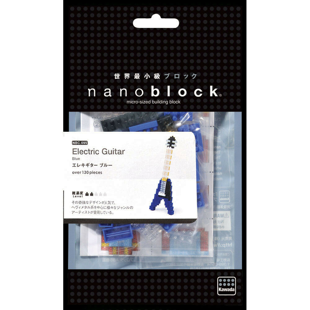 NBC095 Nanoblock Blue Electric Guitar [Mini Collection Series] 130pcs Age 12+