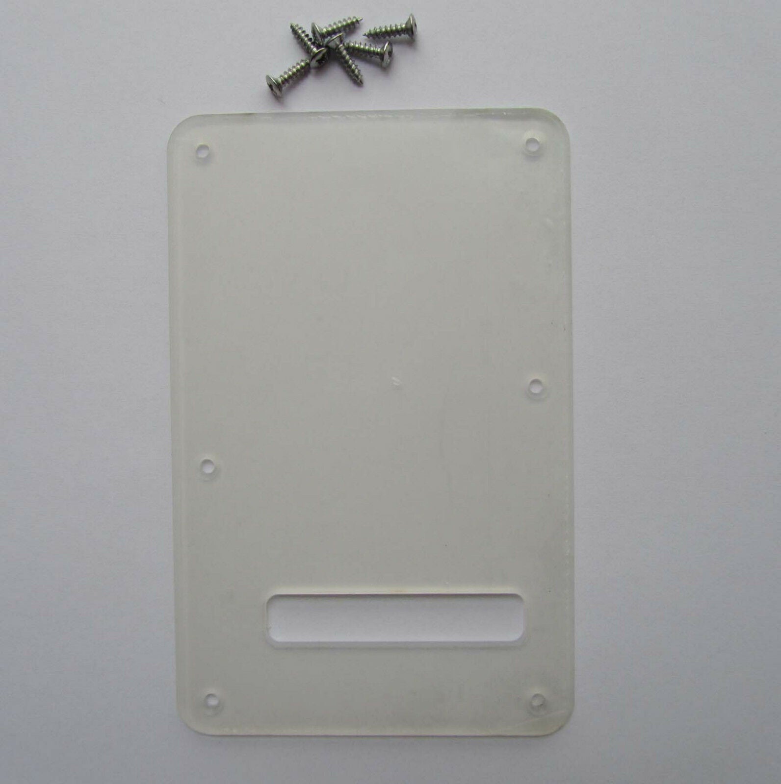 Clear ST Strat Guitar Back Plate Transparent Tremolo Trem Cover with Screws