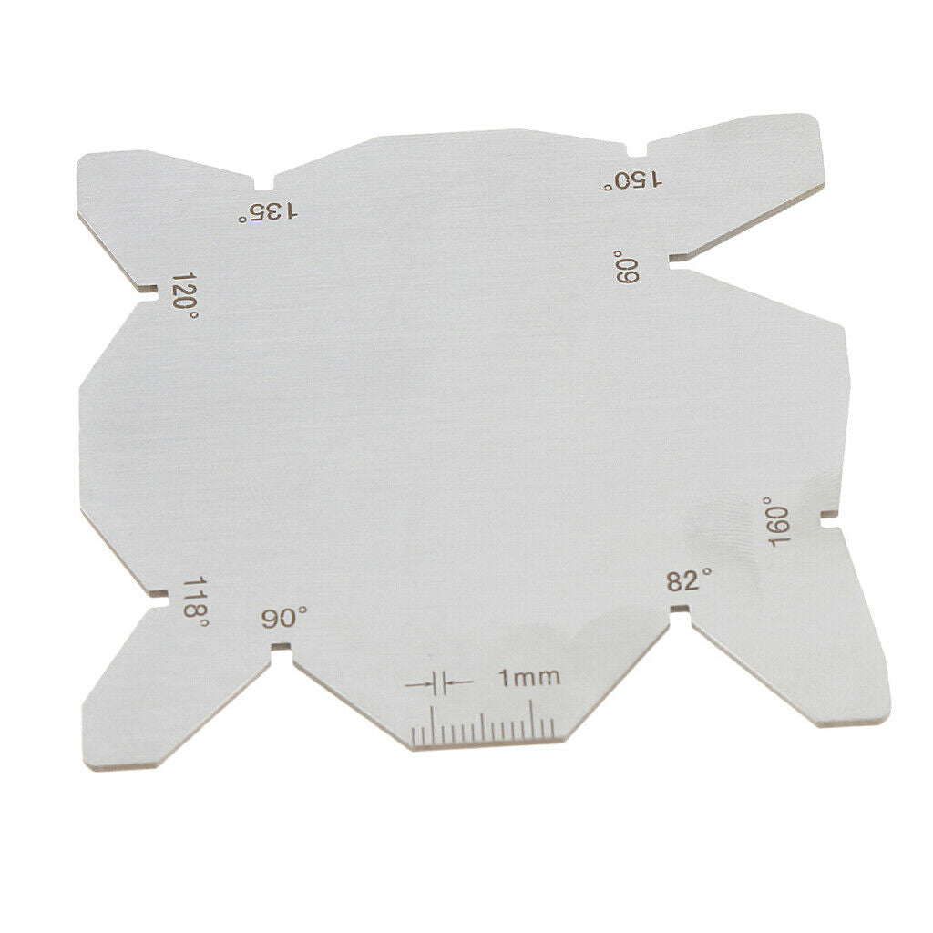 Universal Stainless Steel Drill Grinding Gauge 60 70 90 118 125 Degree Perfect
