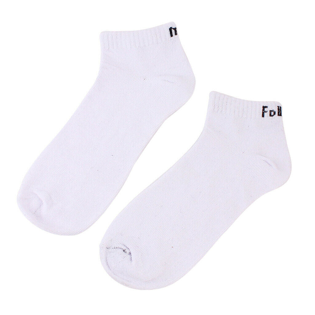 Mens Ankle Socks Cotton Plain Socks White