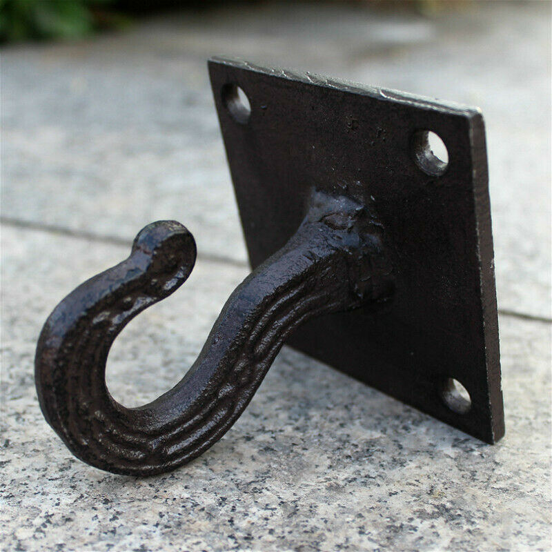 Cast Iron Ceiling Hook Screws Black Kitchen Beam Hanging Basket Hanger Easy Fit