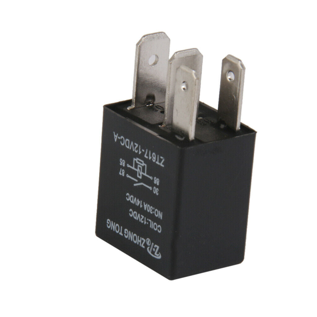 Replacement Bike Truck Automobile DC 12V 30A SPST Relays Black 100% New