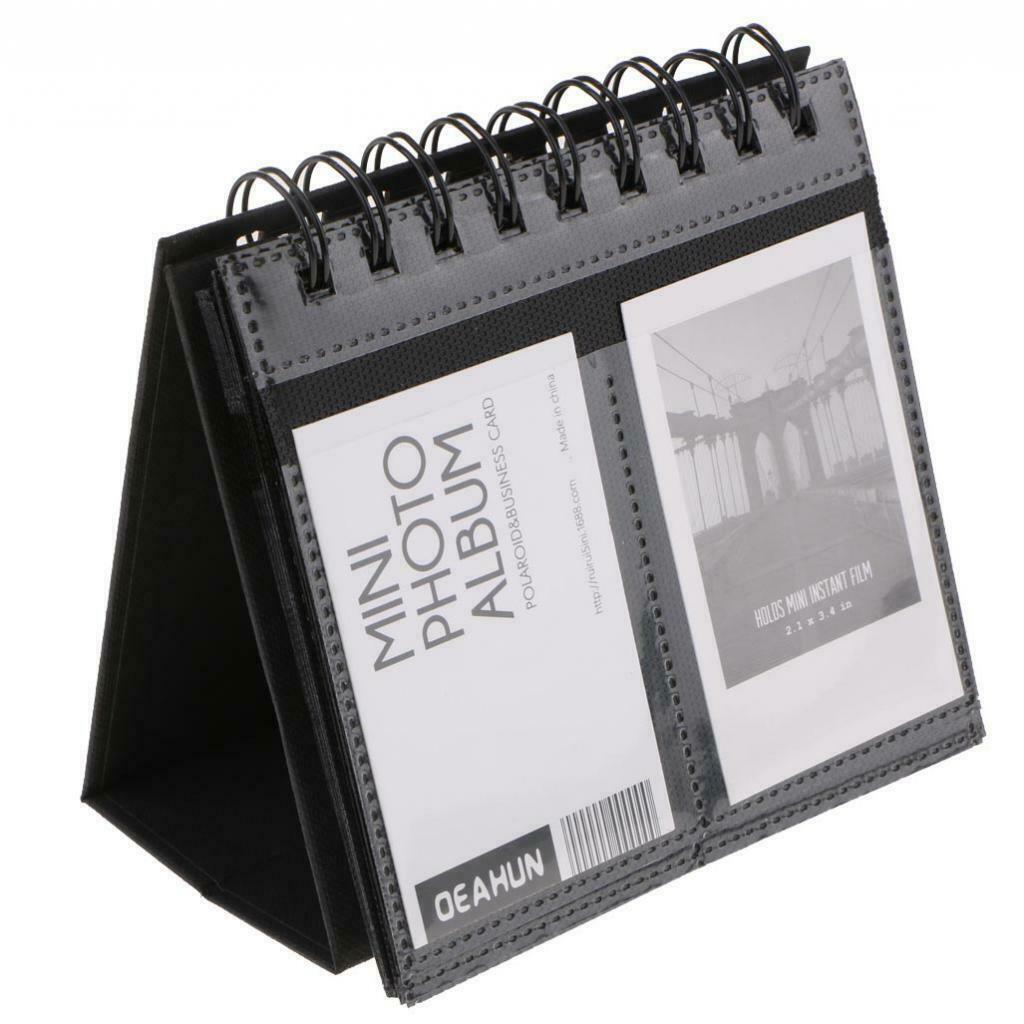 Photo Album Calendar Vertical Flip Self Adhesive Book 68 Pockets 3" Black