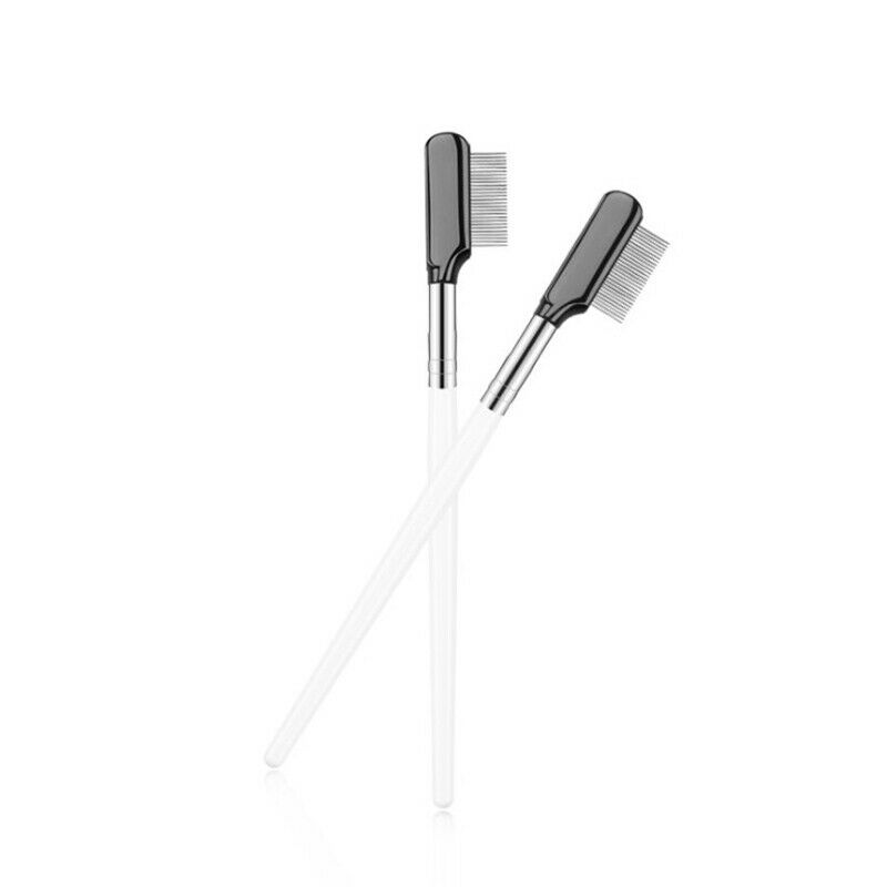 Stainless Steel Eyebrow Comb Makeup Brush Eyelash Comb with Cover Cosmeti.l8