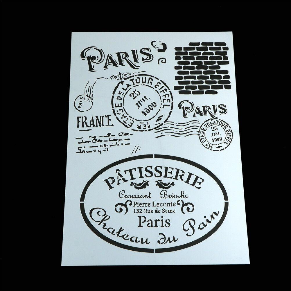 retro paris layering stencils for wall painting scrapbooking stampalbum de.l8