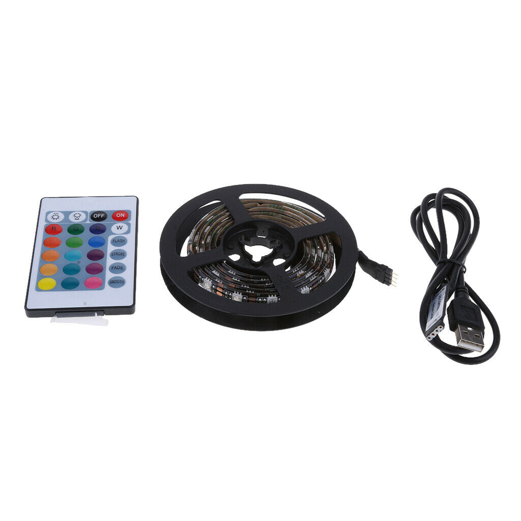 1M SMD 5050 Leds RGB Non-Waterproof Color Changing Led Strips Light Kit 24 key